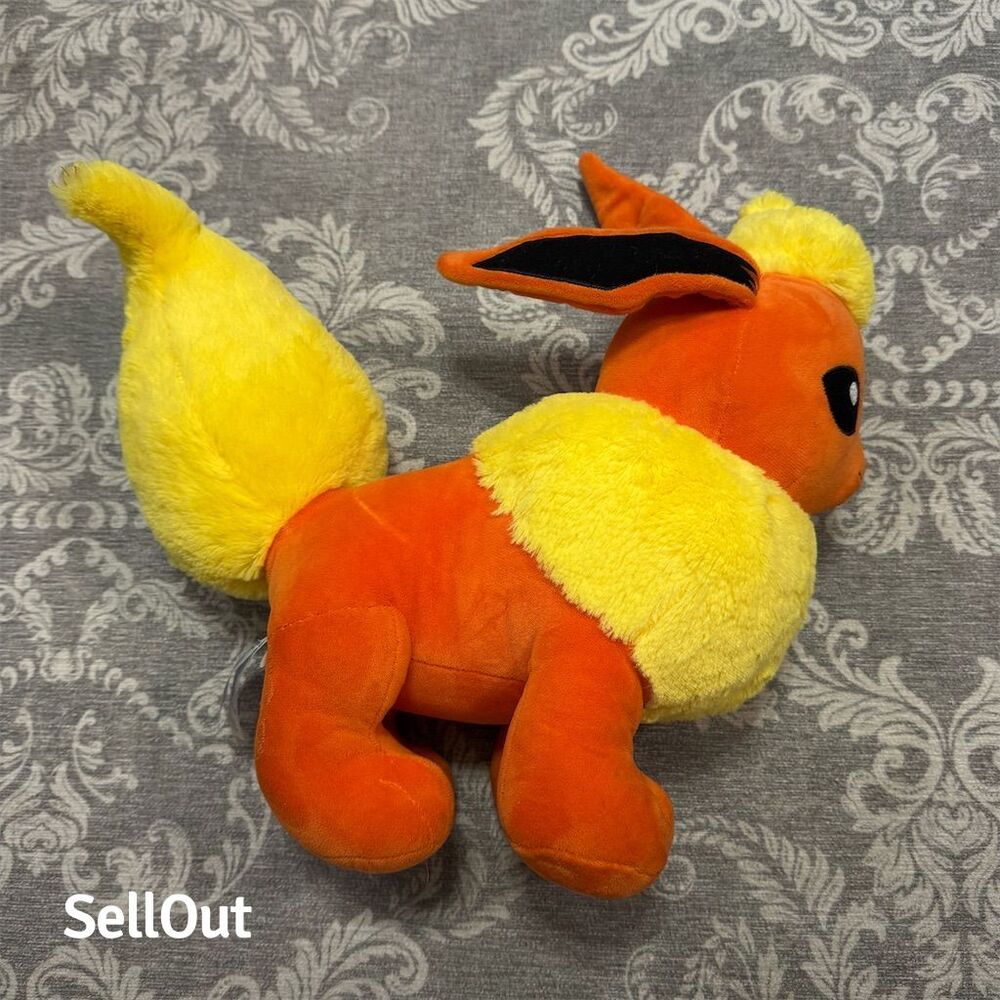 Build-A-Bear Pokémon Flareon 17" Plush Stuffed Toy Orange Collectible